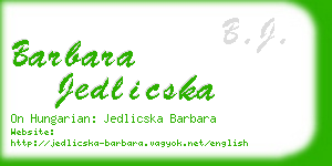 barbara jedlicska business card